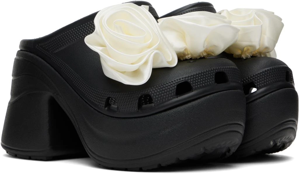 Crocs Black Siren Rosette Clogs 4