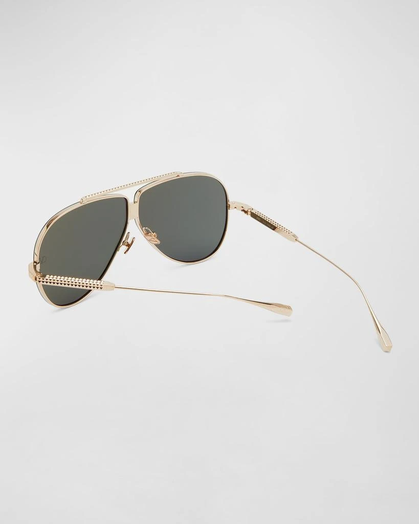 Valentino Men's XVI Double Bridge Aviator Sunglasses 2