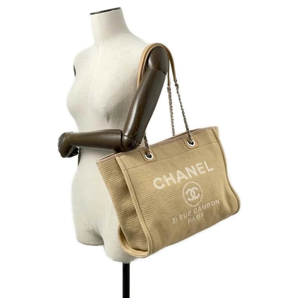 Chanel  Canvas Leather Shopping Bag Tote Bag (Pre-Owned) 4