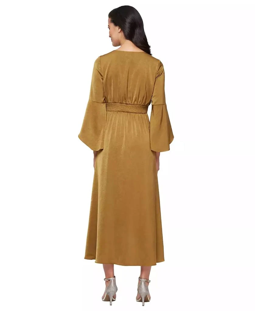 knee length dresses for ladies High-Neck Romantic Bell Sleeves Boho Lace A-Line Wedding Dress – HAREM's  Brides