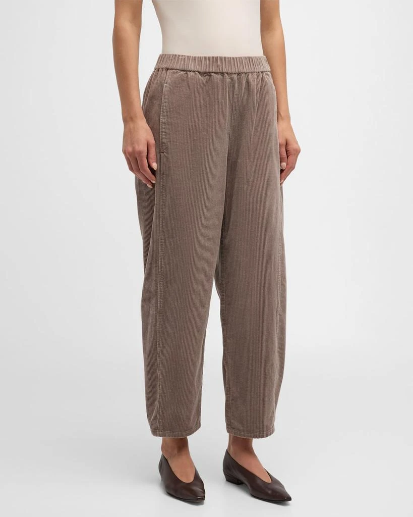 Eileen Fisher Cropped Organic Cotton Corduroy Lantern Pants 2