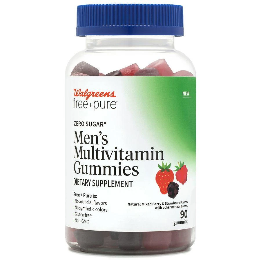 Walgreens Free 
Pure Sugar Free Men
s Multivitamin Gummies Mixed Berry 
Strawberry