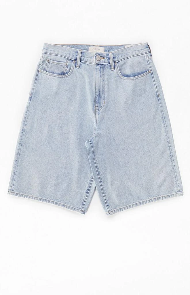 PacSun Light Indigo Extreme Baggy Denim Shorts 1