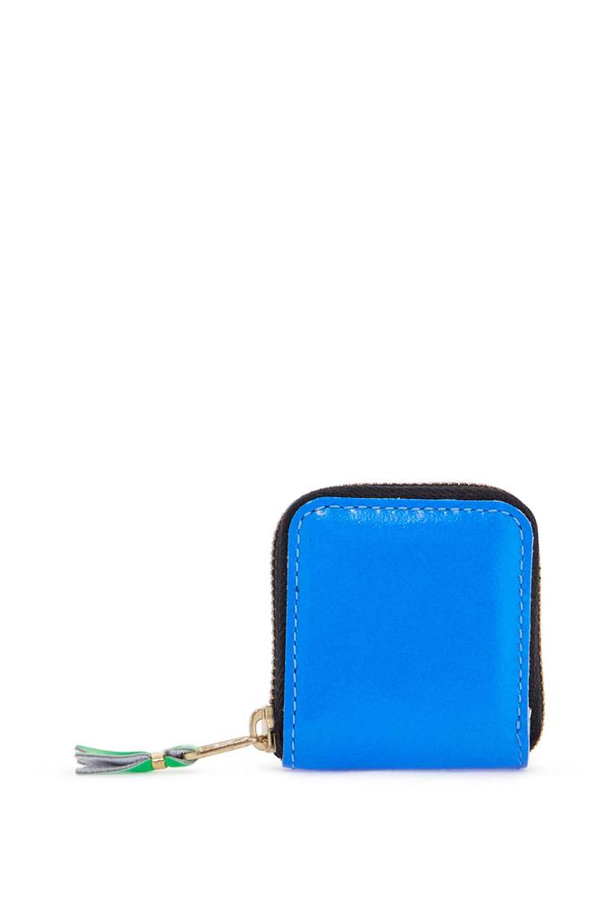 Comme des Garcons super fluo bright blue goat leather unisex wallet