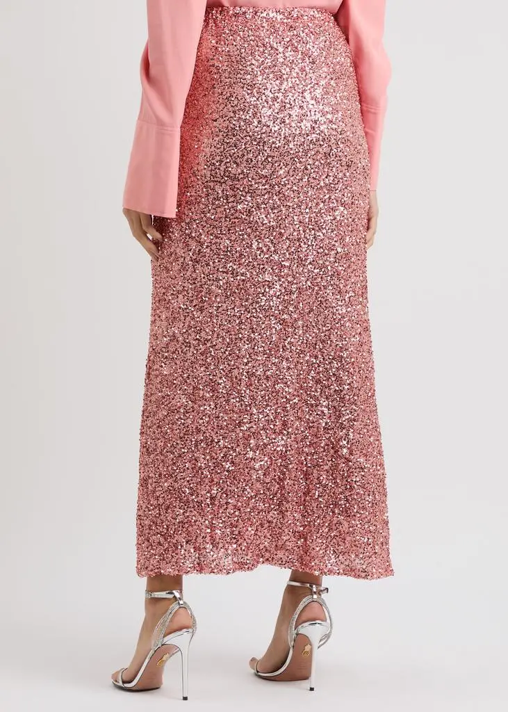 NEVER FULLY DRESSED Dorris sequin-embellished tulle midi skirt 3