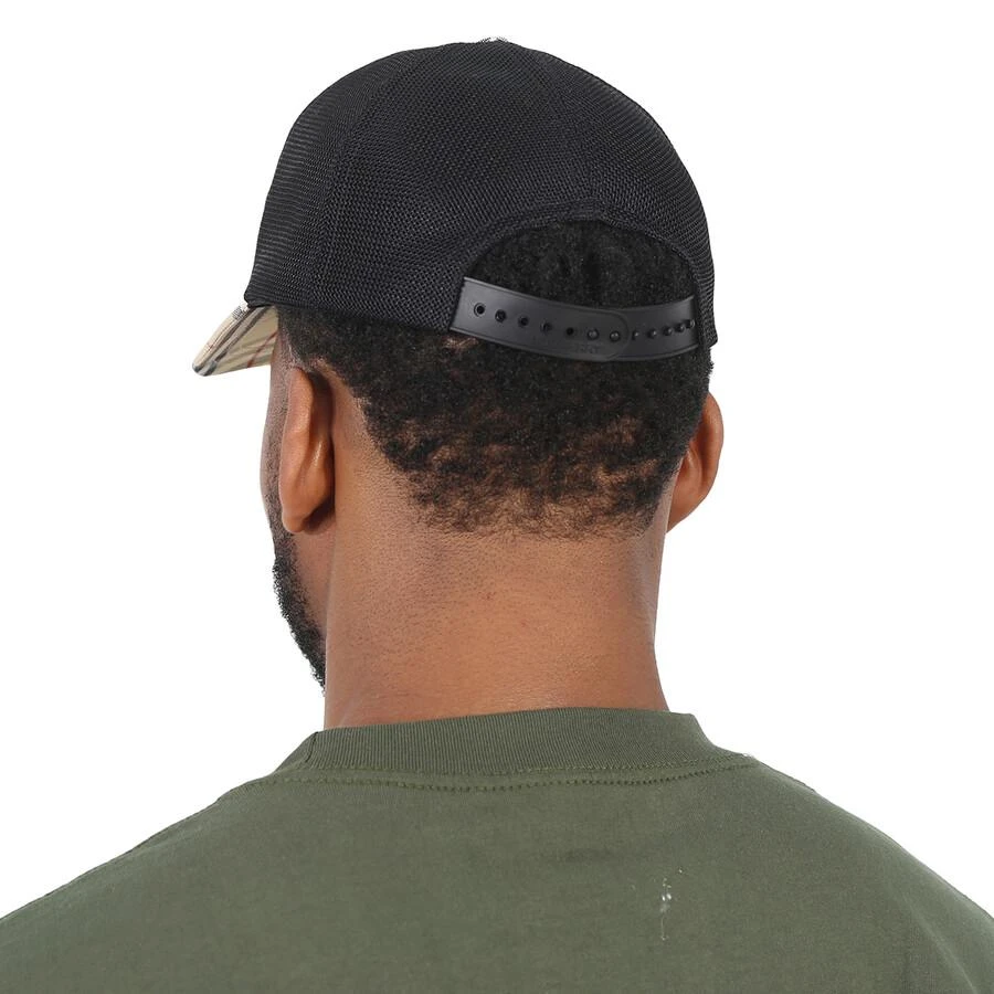 Shop Burberry Vintage Check Trucker Hat In Beige, Size  display picture 1