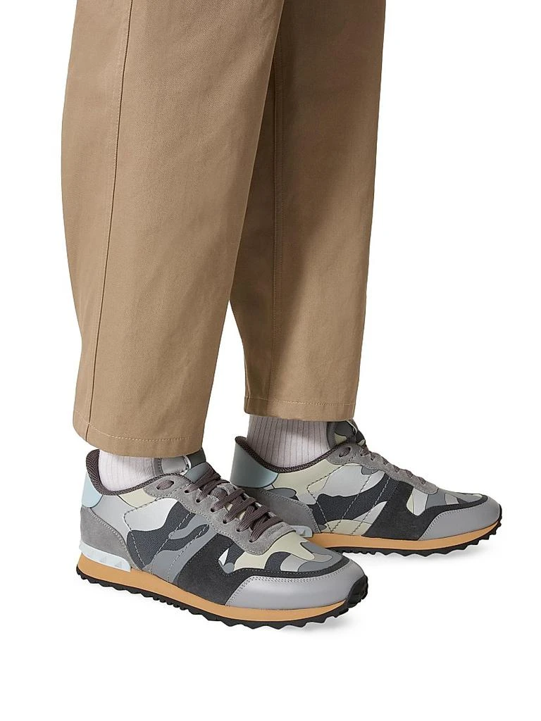 Valentino Rockrunner Camouflage Sneakers in Nappa Fabric 6