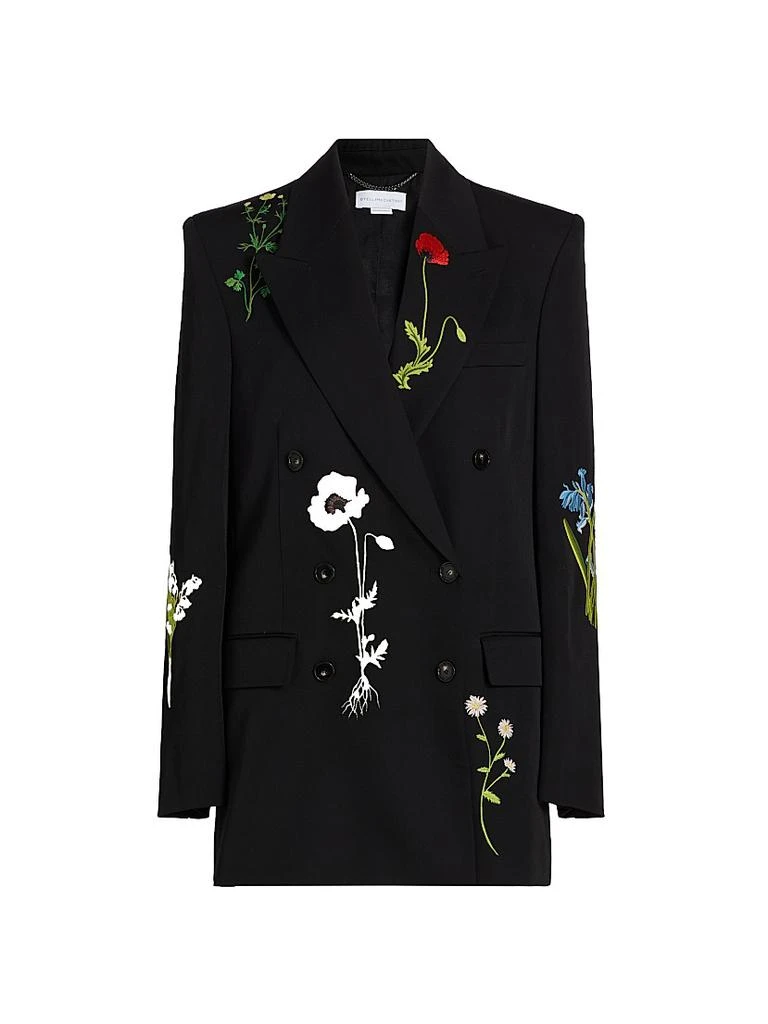 Stella McCartney Floral Embroidered Boyfriend Blazer