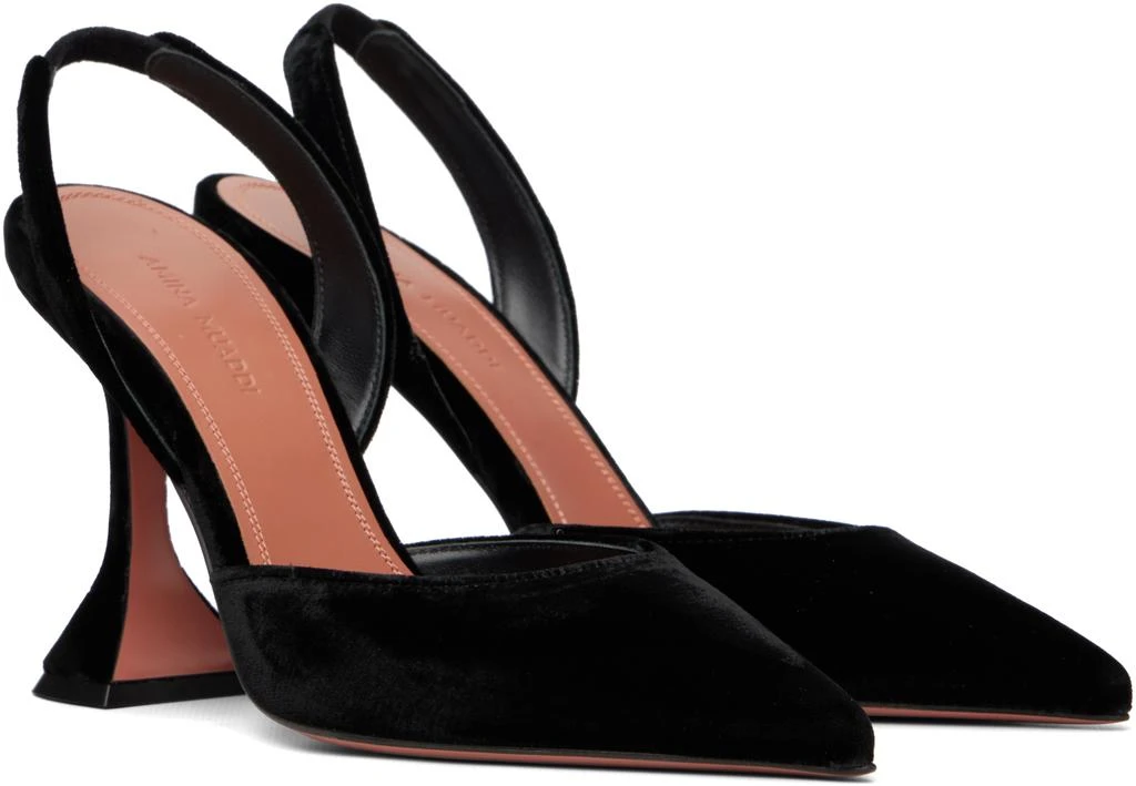 Amina Muaddi Black Holli 95 Sling Heels 4