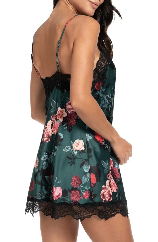 In Bloom Floral Lace Trim Satin Chemise 2