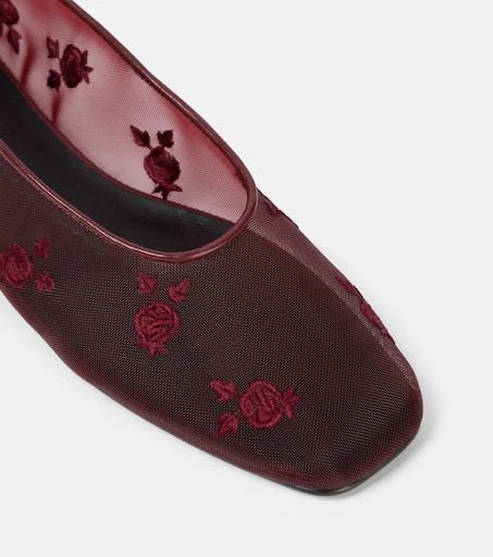 Magda Butrym Embroidered mesh ballet flats 5