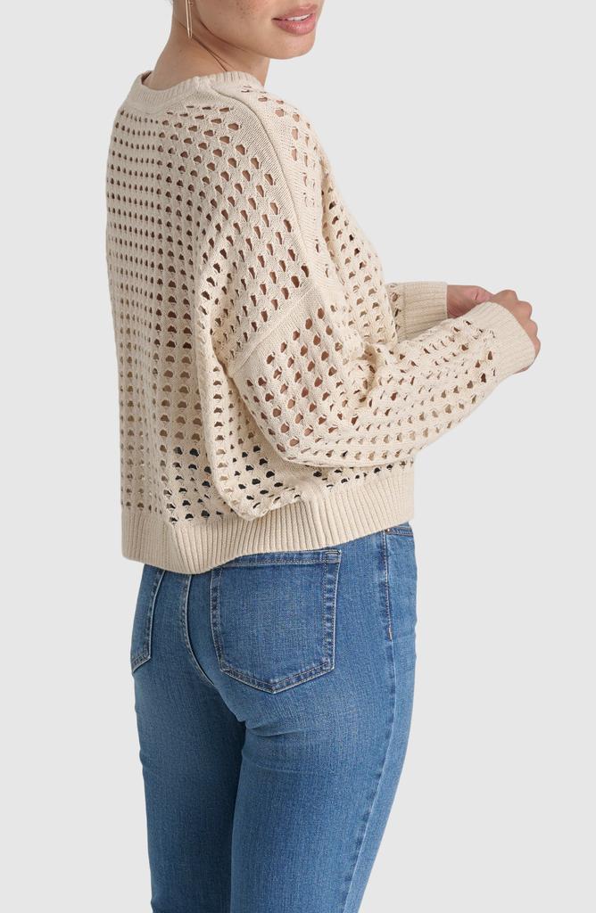 DKNY Open Stitch V-Neck Sweater