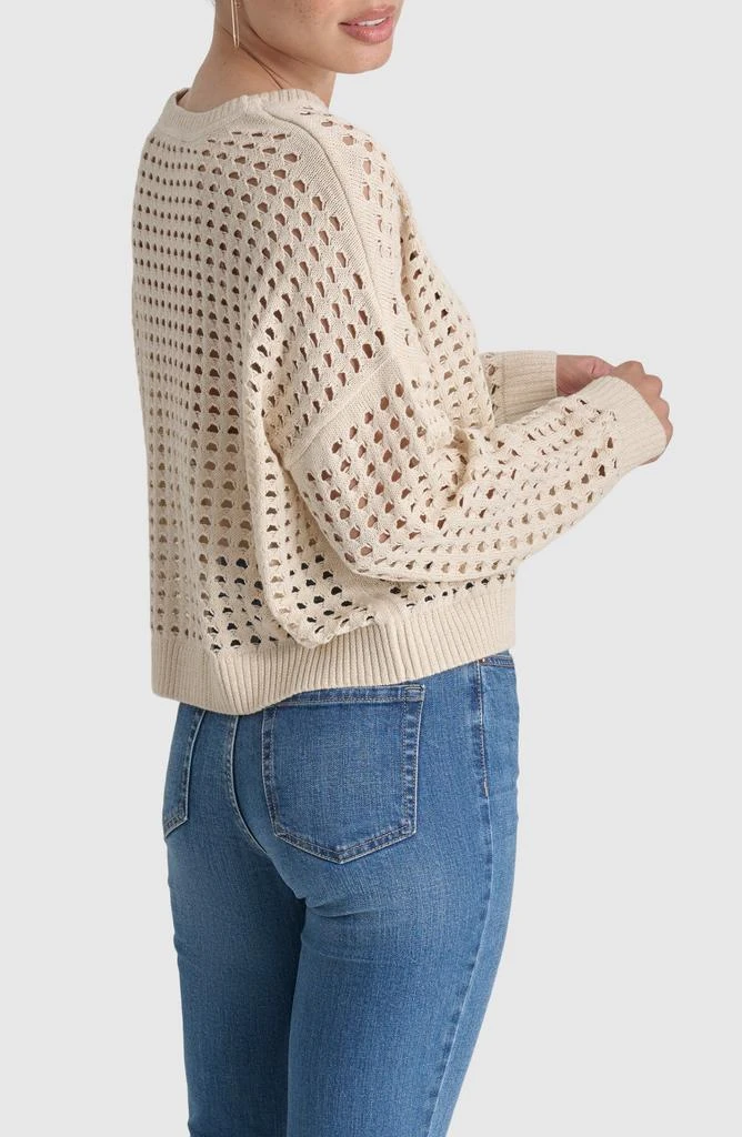 DKNY Open Stitch V-Neck Sweater 2