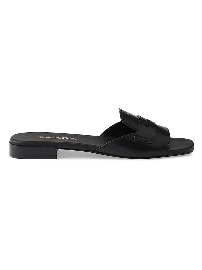 【関税込】PRADA Evolve shearling-lined suede platform mules Evolve shearling-lined suede platform mules in brown - Prada