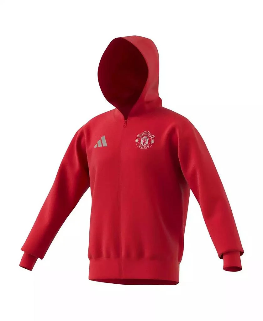 Adidas Men's Red Manchester United 2024/25 Anthem Full-Zip Hoodie 2