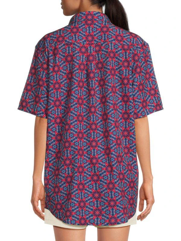 WeSC Oden ​Mosaic Print Button-Front Shirt 4