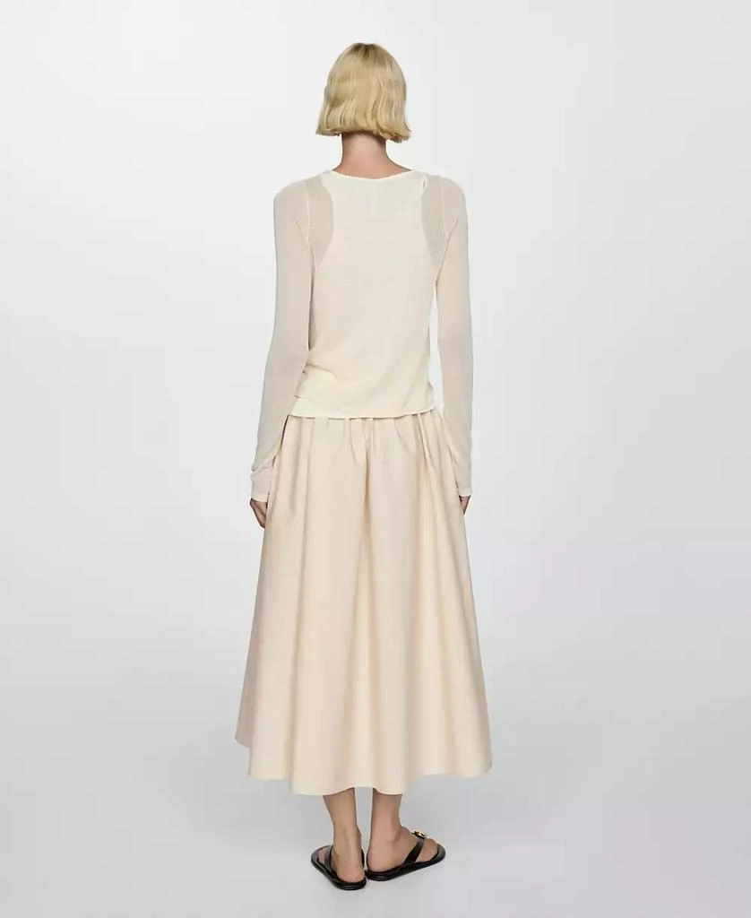 Mango Women's Pleated Midi Skirt 4