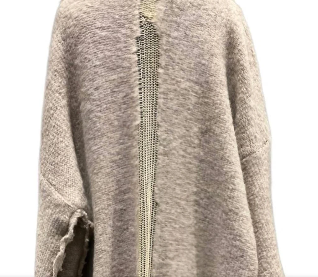 Amano by Lorena Laing Kimono Cardigan With Mesh In Pink/oat 3