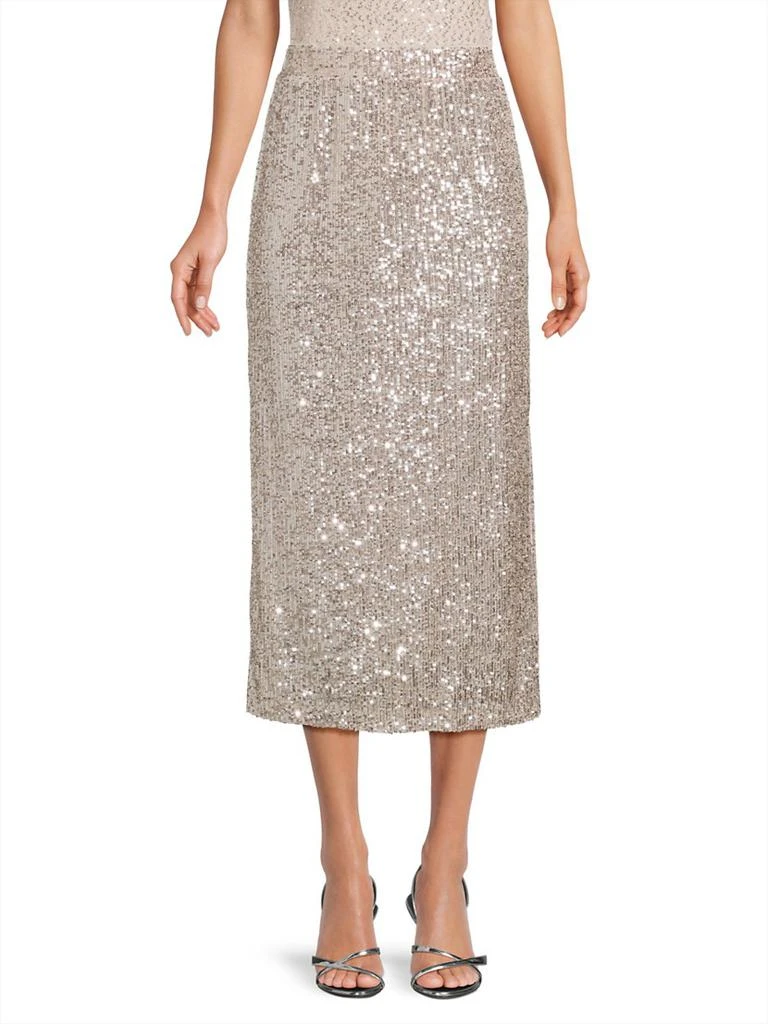 Weekend Max Mara Ottelia Sequined Stretch Jersey Midi-Skirt 3