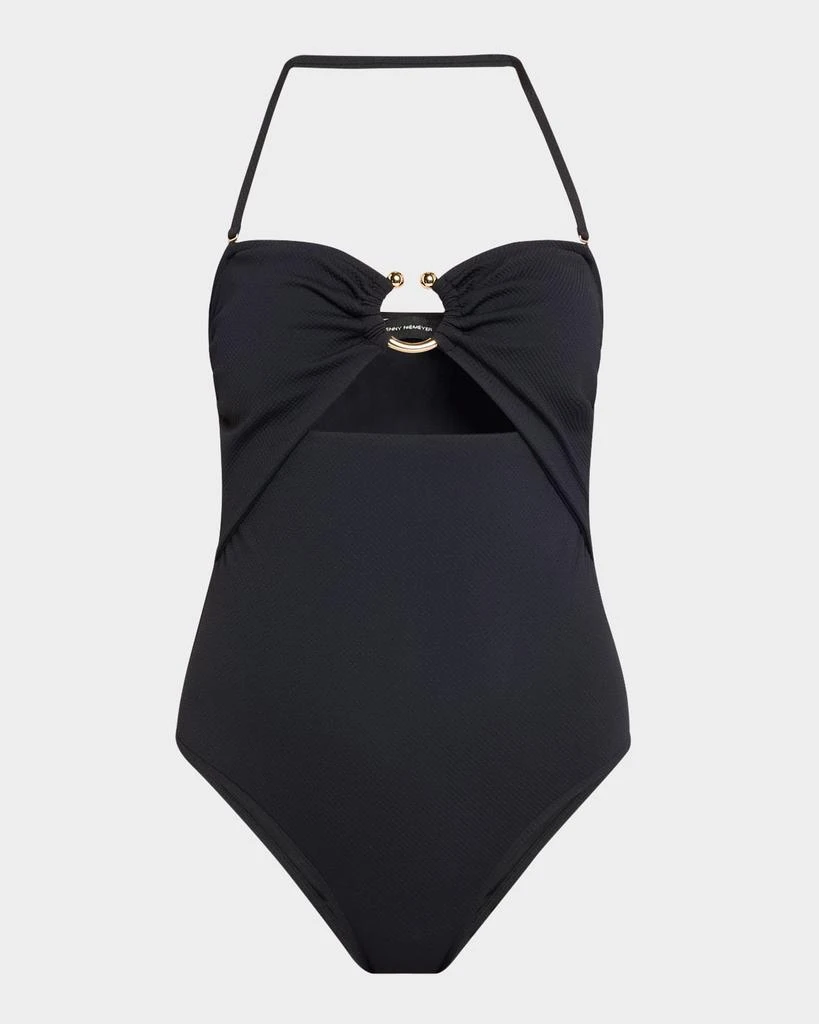 LENNY NIEMEYER Ring Detail Bandeau One-Piece Swimsuit 1
