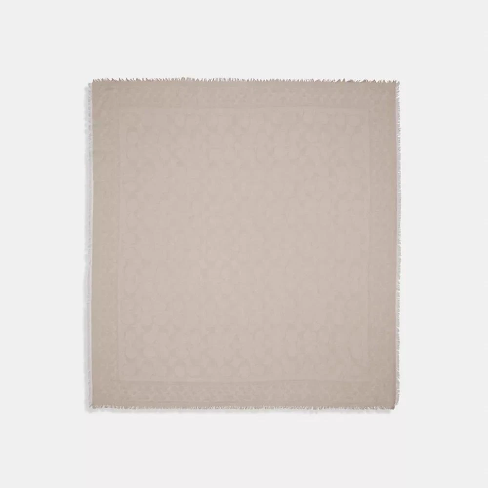 Coach Signature Oversized Square Scarf 1
