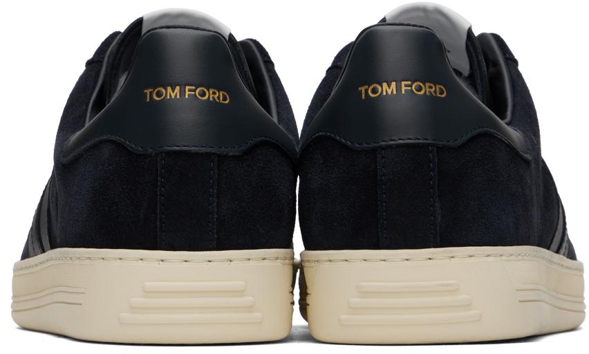 Tom Ford Navy Suede & Leather Radcliffe Sneakers - Casual