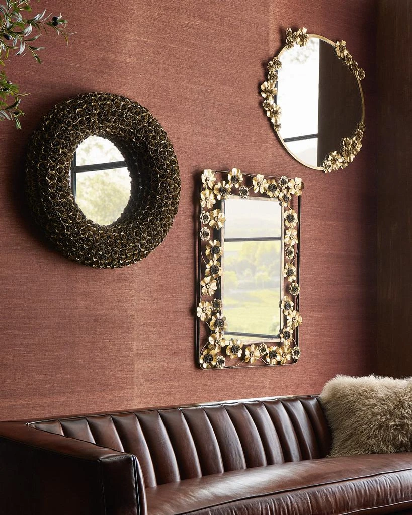 Jamie Young Rectangle Floral Mirror 2