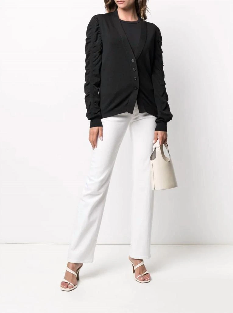 Nude Gathered-Detail Cardigan In Black 1