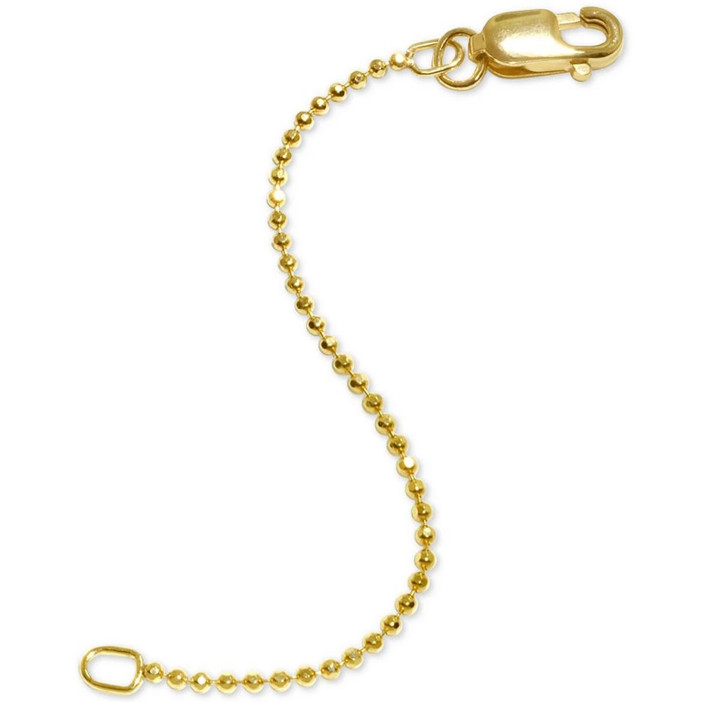 Alex Woo Beaded 2" Chain Extender in 14k Gold 1