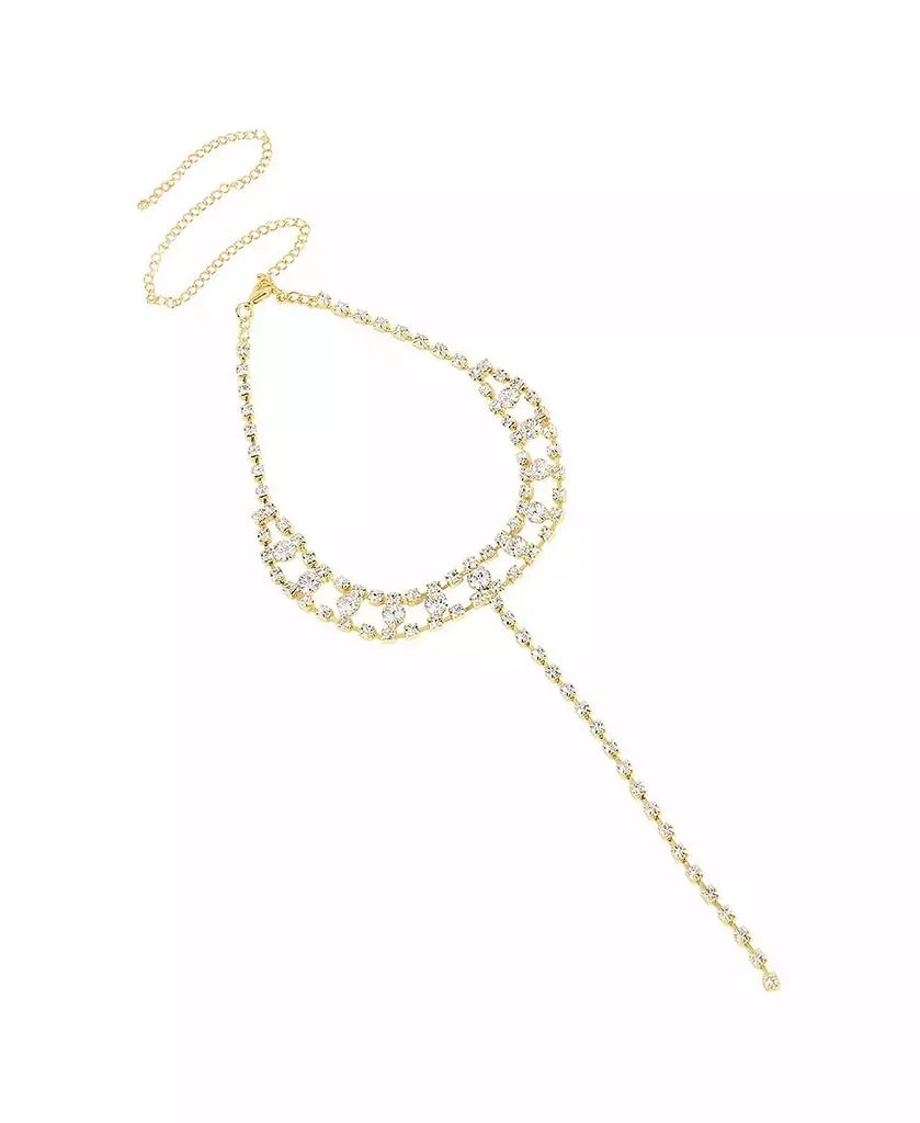 SOHI Silver-Plated Crystal Necklace