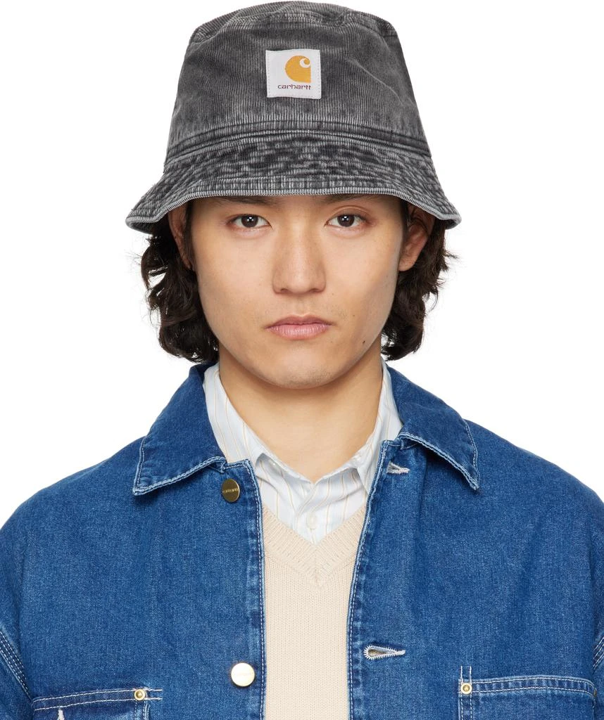 Carhartt WIP Black Reynold Bucket Hat 1