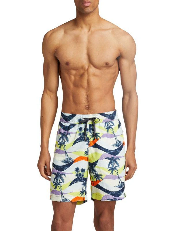 Saks Fifth Avenue COLLECTION Palm Tree Swim Shorts 1