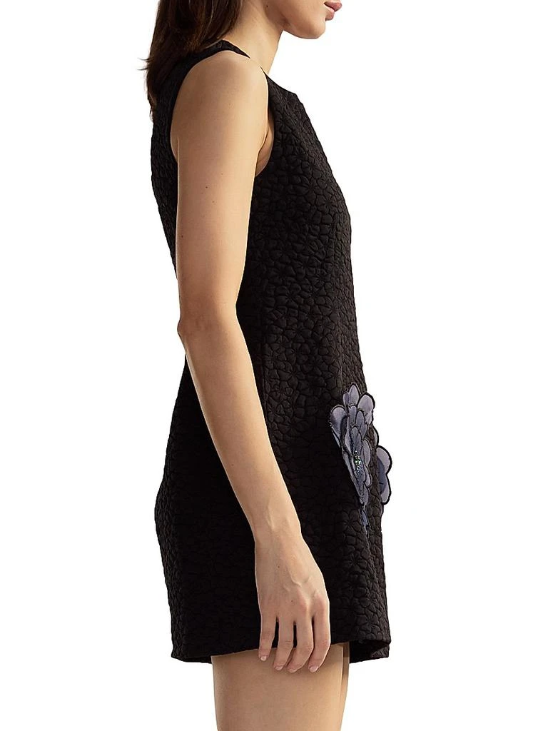 Cynthia Rowley Jacquard 3D Flower Pocket A-Line Minidress 4