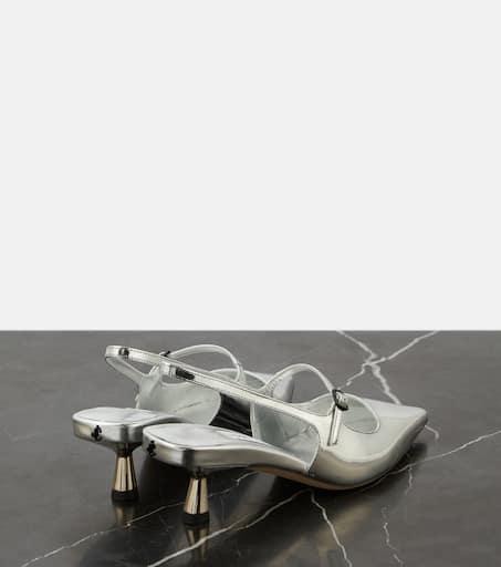 サンダル・ミュール Jimmy Choo \"Didi 45\" slingbacks DIDI 45 | Black Patent Leather Pointed Pumps | Autumn