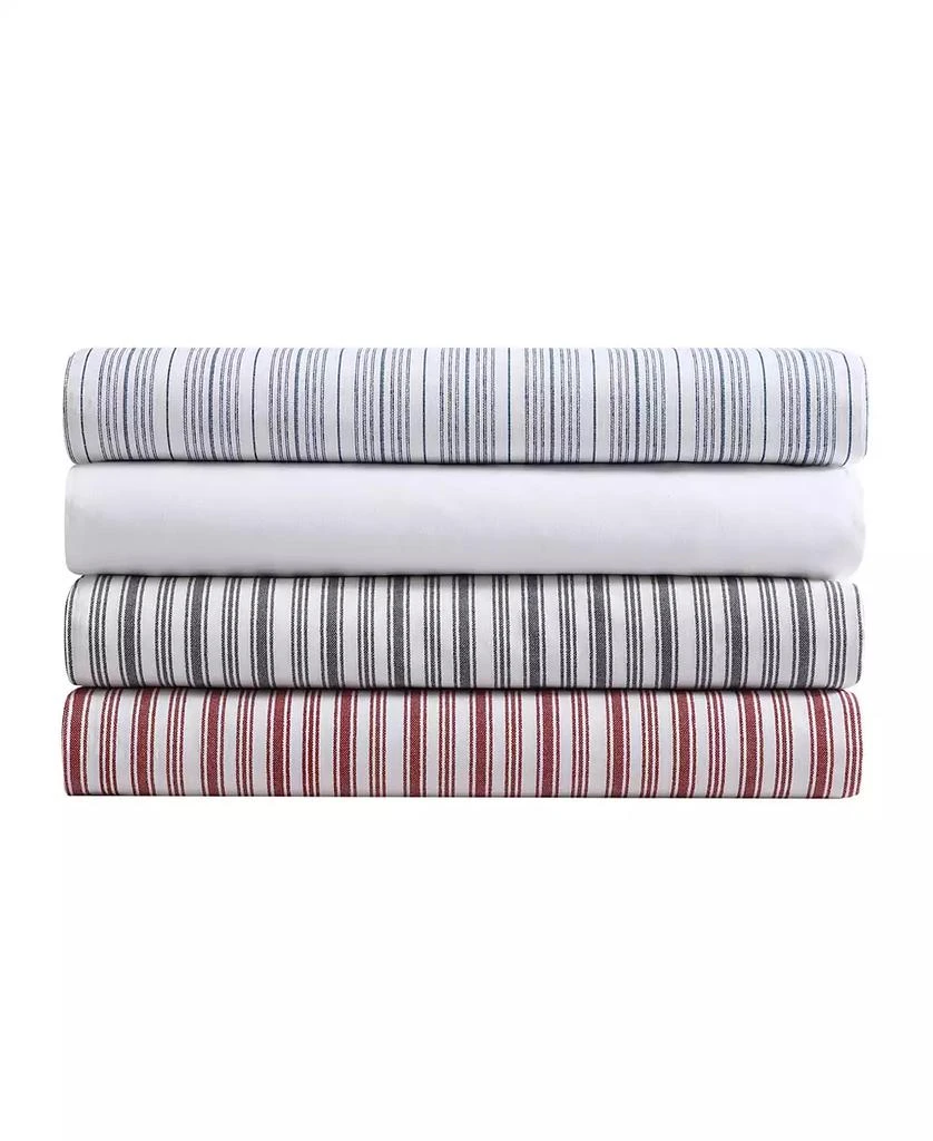 Nautica Coleridge Stripe Cotton Percale Fitted Sheet, Queen 3