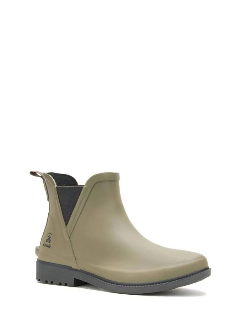 Kamik Women's Chloe Waterproof Rain Boot In Dark Olive 1
