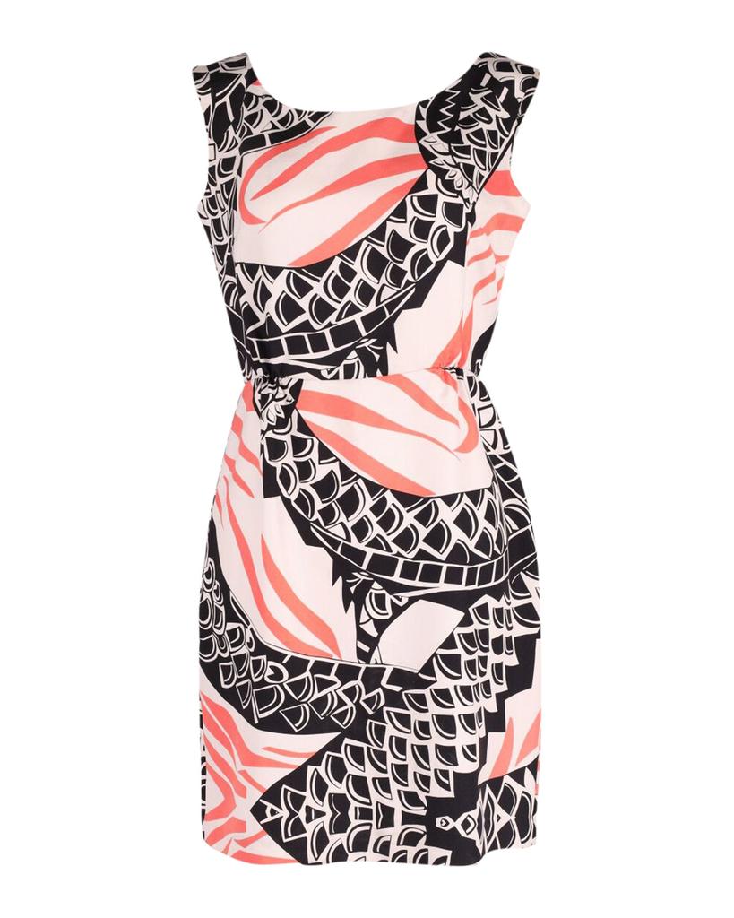 Temperley London Printed Sheath Dress in Multicolor Silk