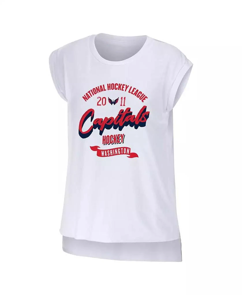WEAR by Erin Andrews Women's White Washington Capitals Domestic Tank Top 2