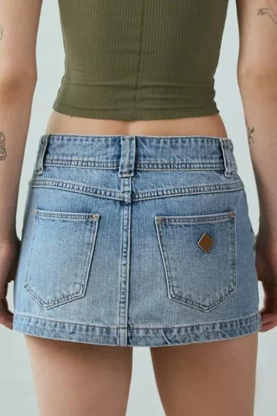 Abrand Jeans Abrand 99 Liv Low-Rise Flap Pocket Denim Micro Mini Skirt 4
