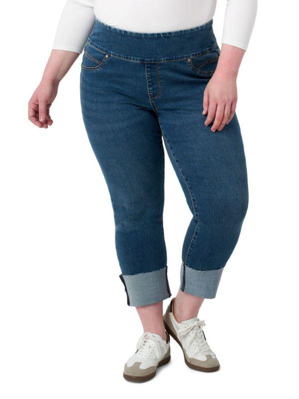 Seven7 ​The Pull High-Rise Cuffed Skinny Jeans