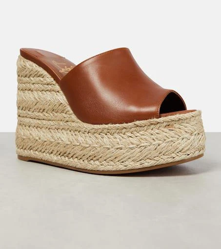 Christian Louboutin Ariella Zeppa leather espadrille wedges 6