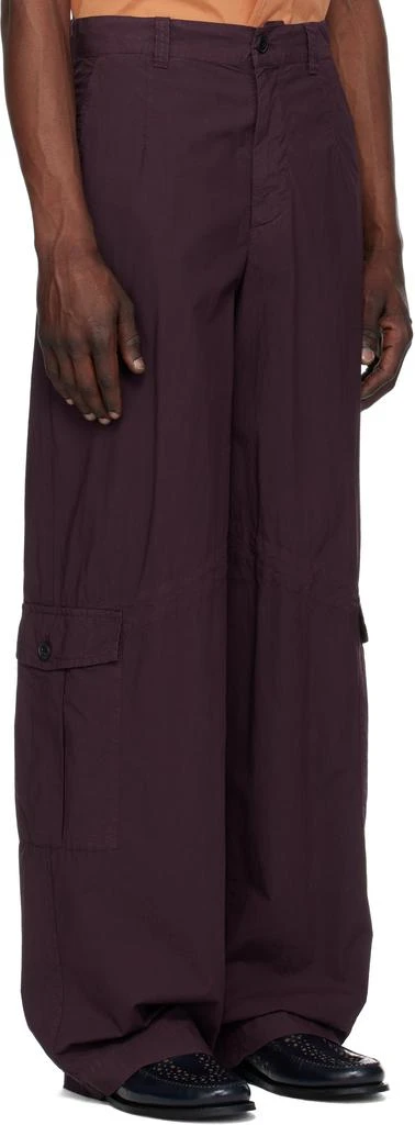 Dries Van Noten Purple Loose Overdyed Cargo Pants 2