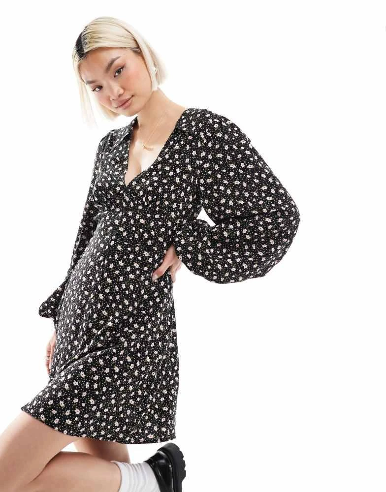 Miss Selfridge Miss Selfridge mini tea dress in ditsy floral print 1