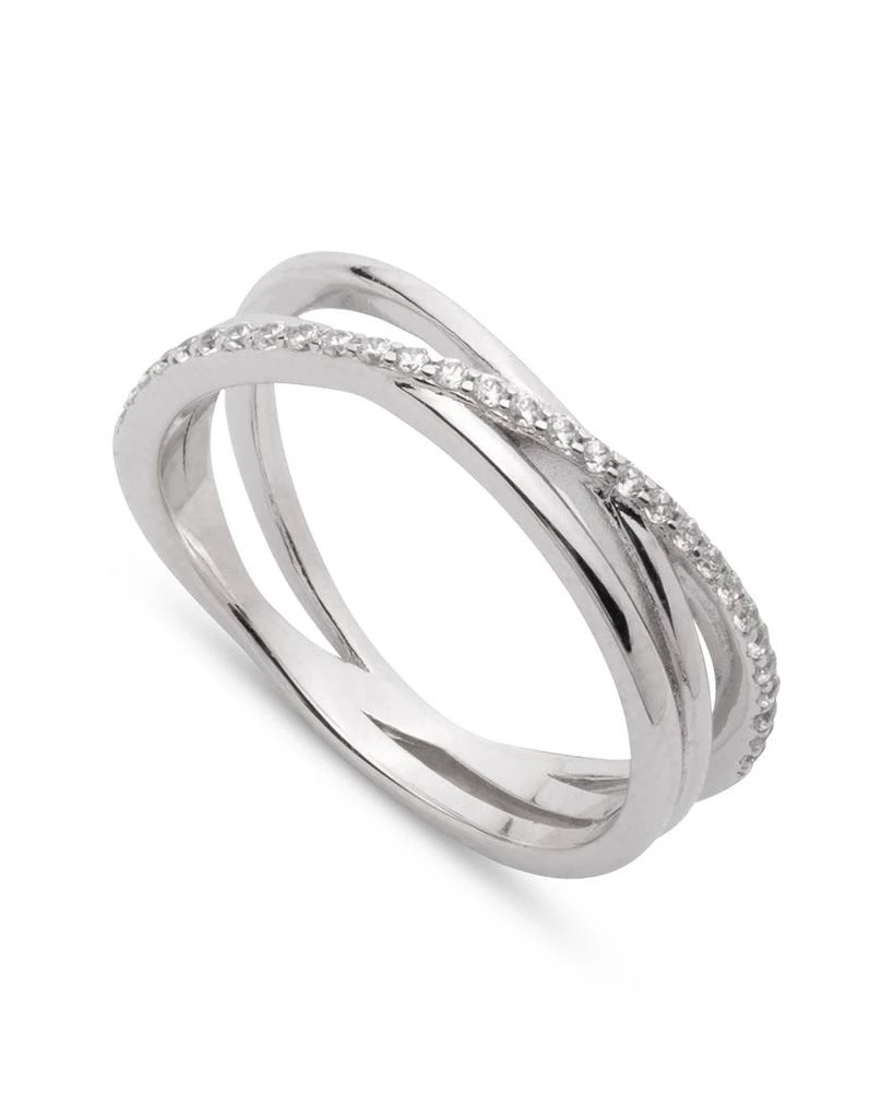Ralph Lauren Pavé Crisscross Ring in Sterling Silver 1