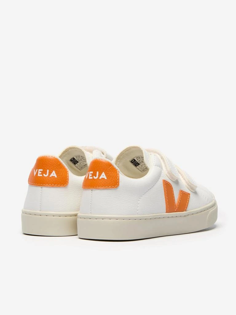 Veja Veja Kids Chromefree Leather Small Esplar Traners in White 3