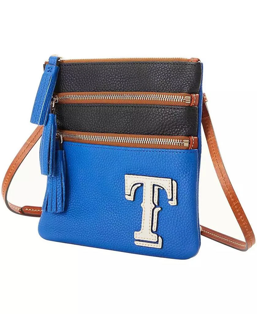 Dooney & Bourke Women's Texas Rangers Infield Triple Zip Crossbody Purse 2