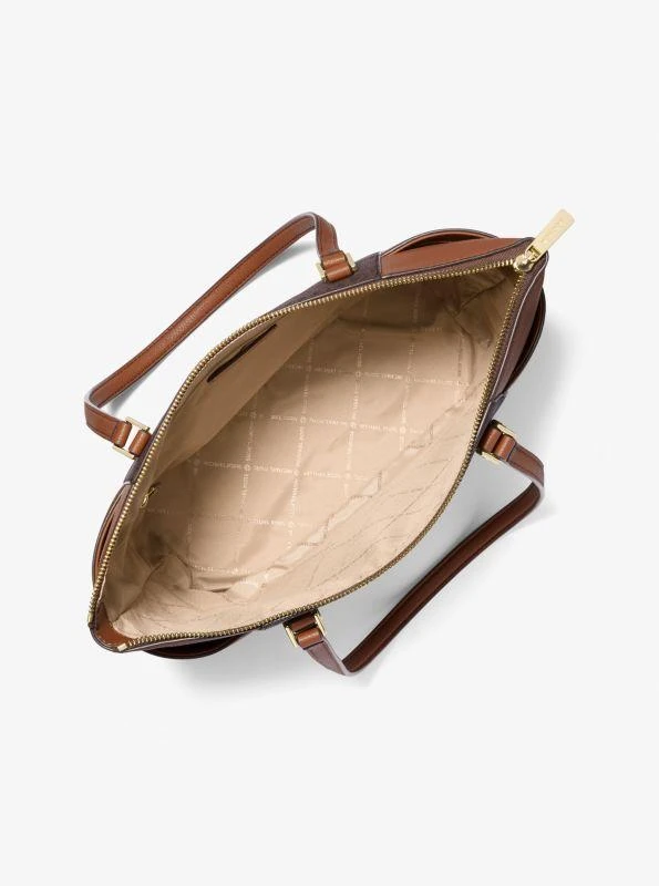 Michael Kors Charlotte Large Logo and Leather Top-Zip Tote Bag 2