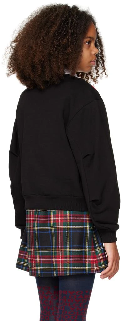 Dolce 
Gabbana Kids Black Jersey Round-Neck Floral Sweatshirt 3