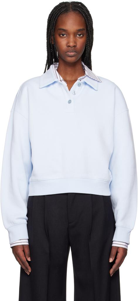 FILIPPA K Blue Sweatshirt Polo