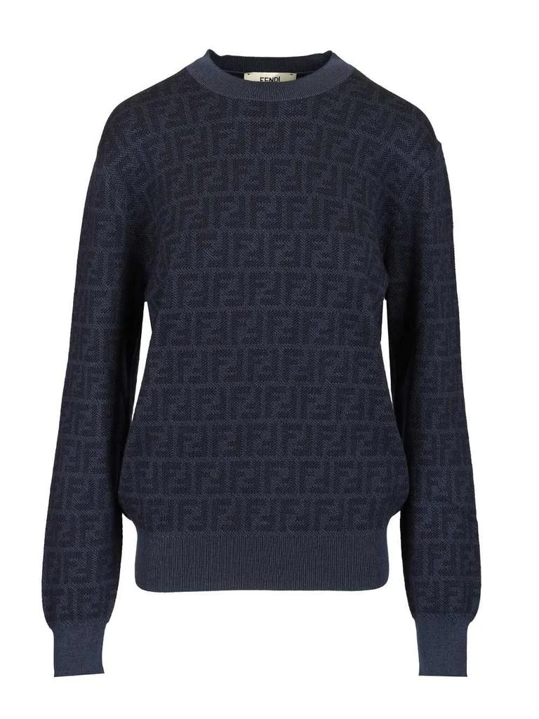 Fendi Fendi FF Jacquard Crewneck Jumper 1